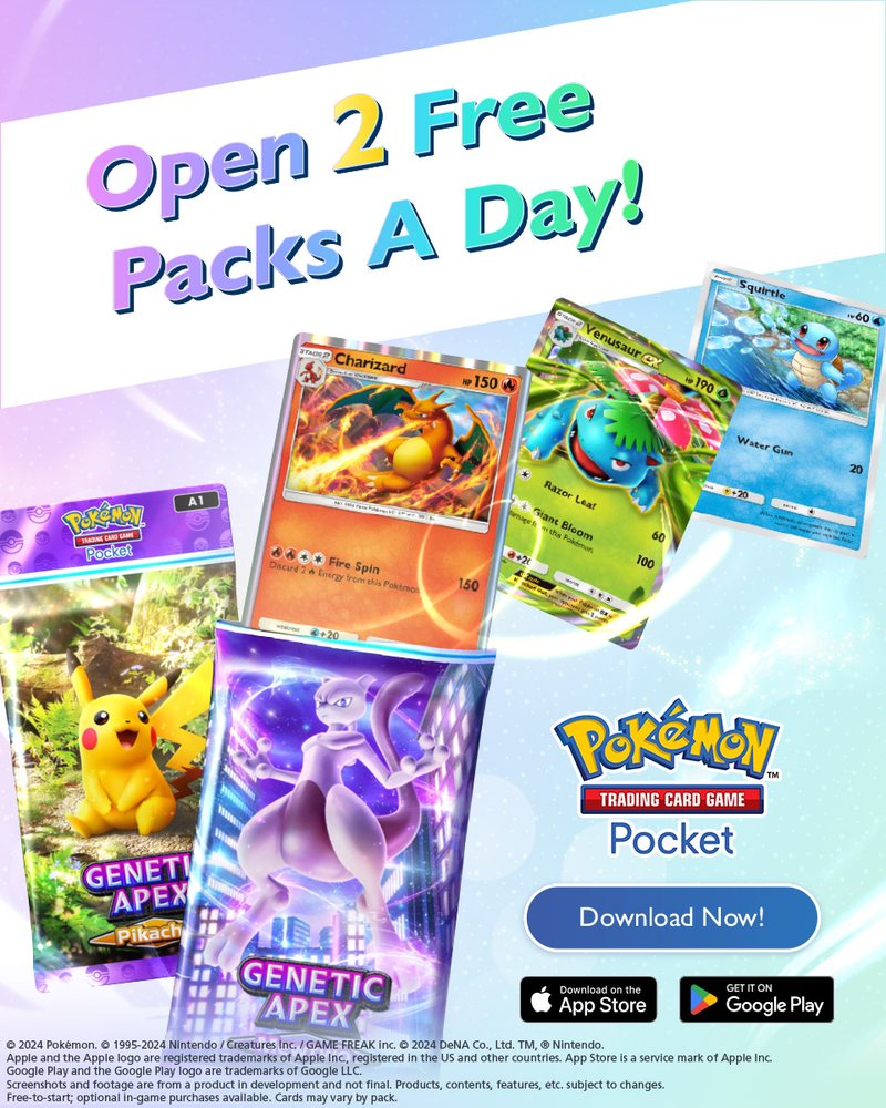 Pok&eacute;mon TCG Pocket display ad
